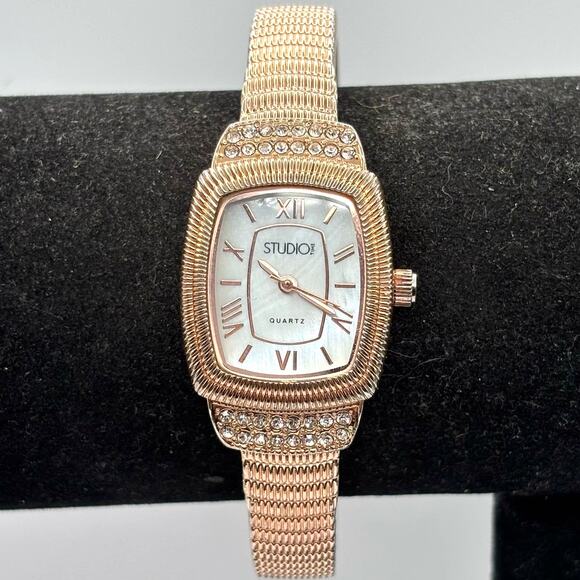 Rose Gold Studio Time Cuff Watch - Picture 1 of 4